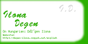 ilona degen business card